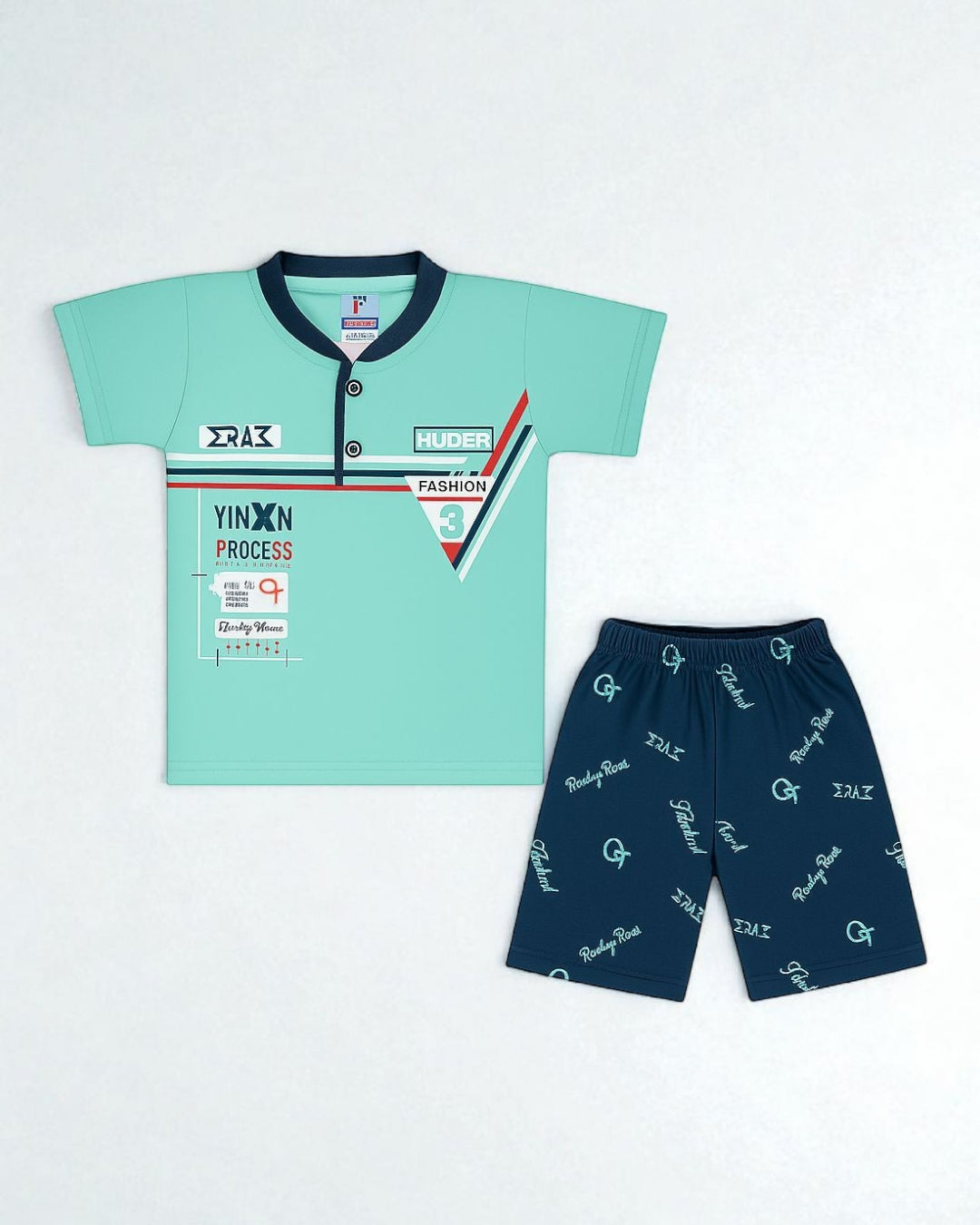 Boys Trendy Graphic T-Shirt & Shorts Set