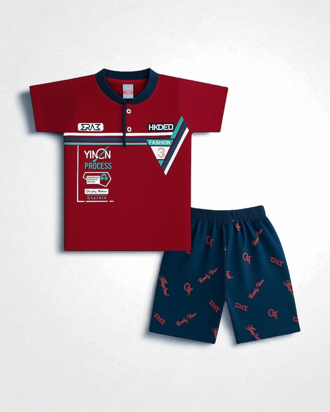 Boys Trendy Graphic T-Shirt & Shorts Set
