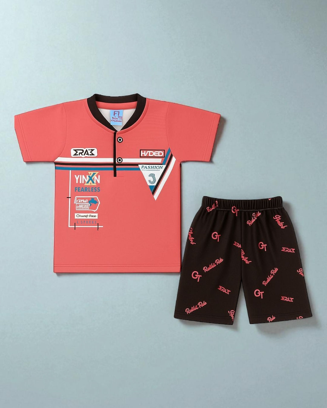 Boys Trendy Graphic T-Shirt & Shorts Set