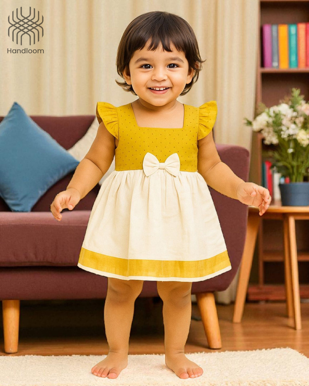 Pattu Pavada Onam special girl dress - Golden Border Frock