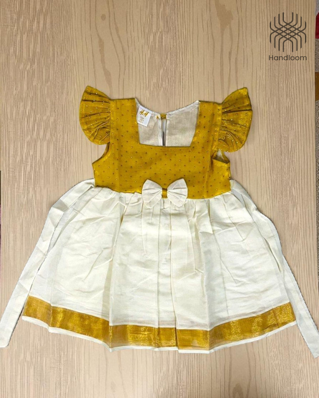 Pattu Pavada Onam special girl dress - Golden Border Frock