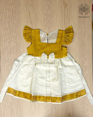 Pattu Pavada Onam special girl dress - Golden Border Frock