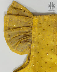 Pattu Pavada Onam special girl dress - Golden Border Frock