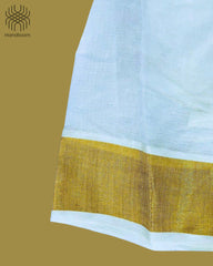 Pattu Pavada Onam special girl dress - Golden Border Frock