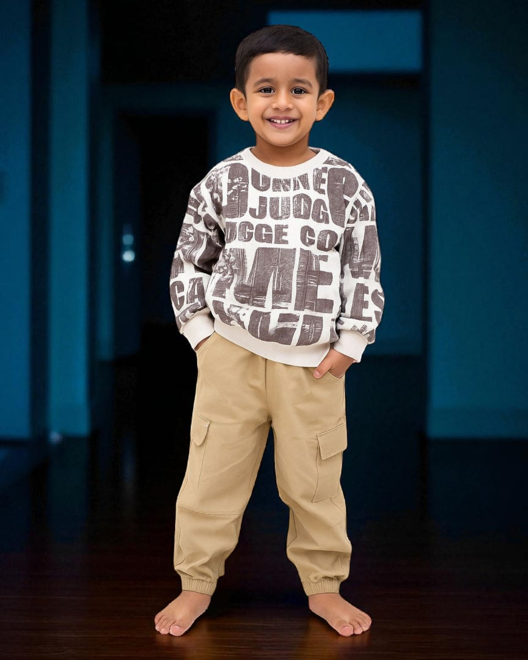 Desert maverick, funky boys Sweatshirt & cargo bottom sets