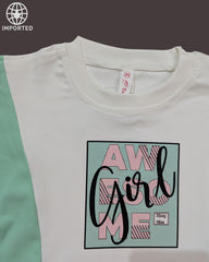Imported "AW Girl" Cropped T-Shirt